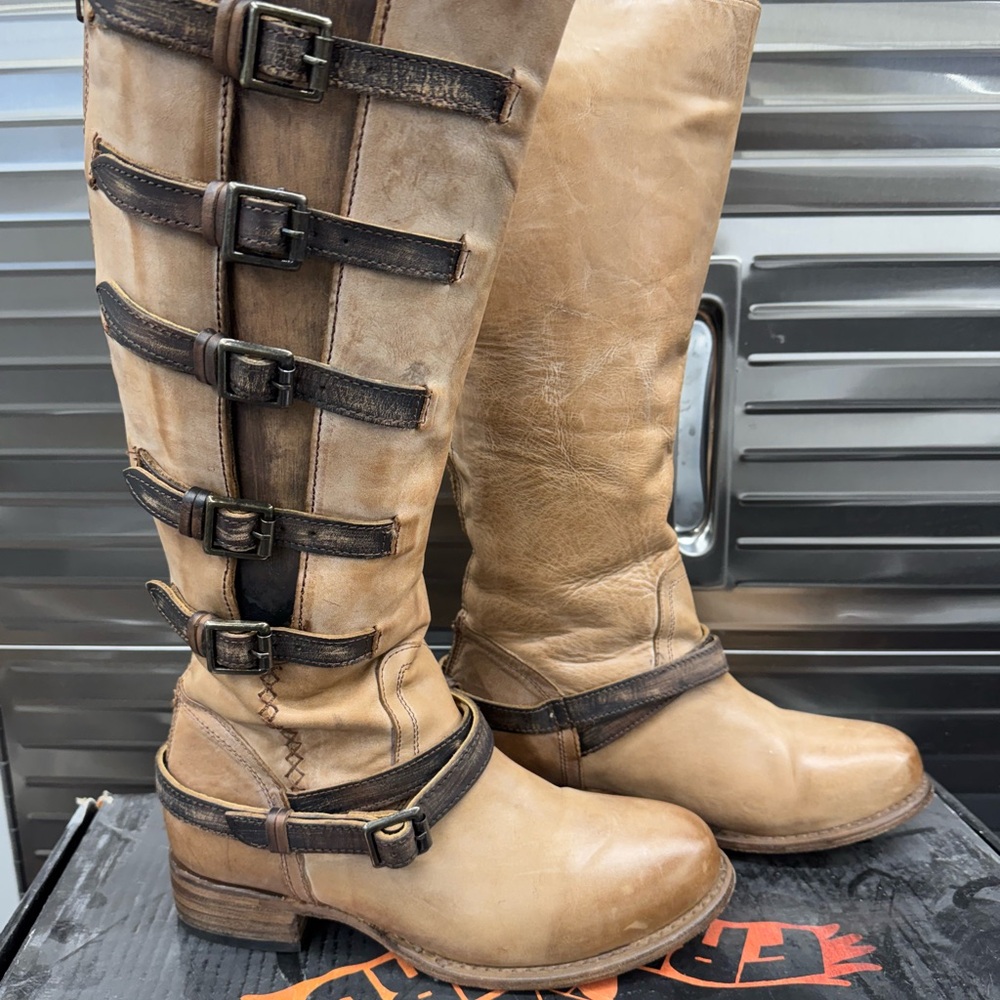 Freebird Boots Remy Taupe Multi Size 9 In Original Box